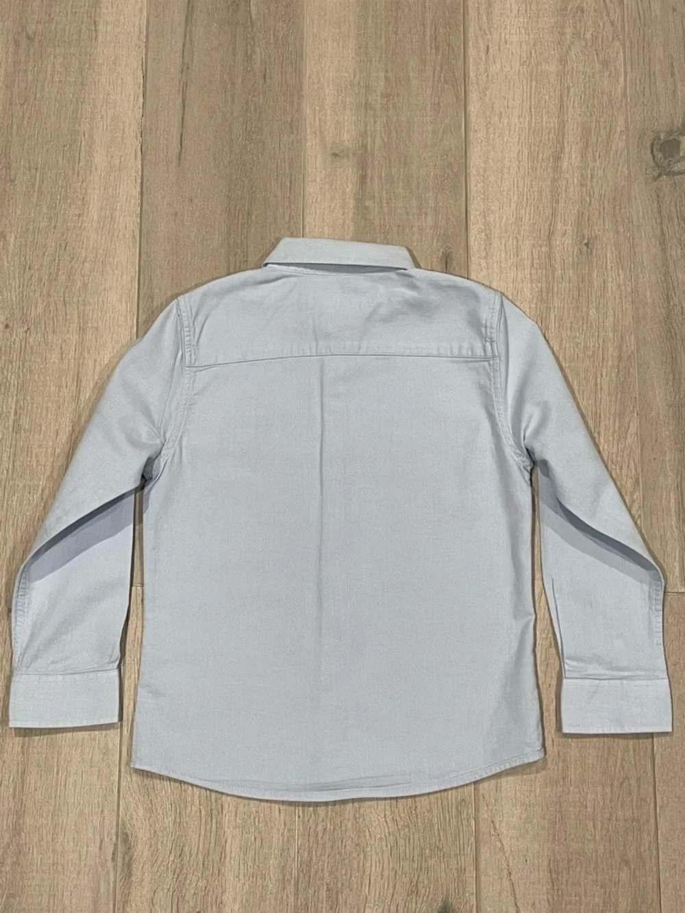 ZARA Boys Slim Fit Dress Shirt Size 7 (122 cm) Light Blue Button Down